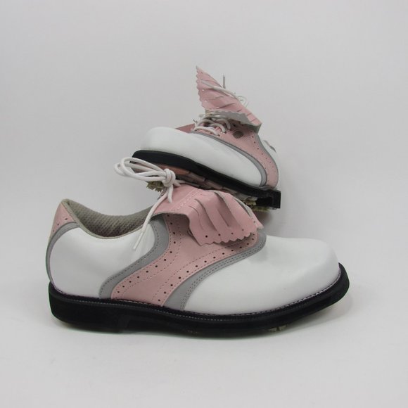Top Flite Soft Spike Golf Shoes Women's Sz7.5 Pink & White - Picture 1 of 13